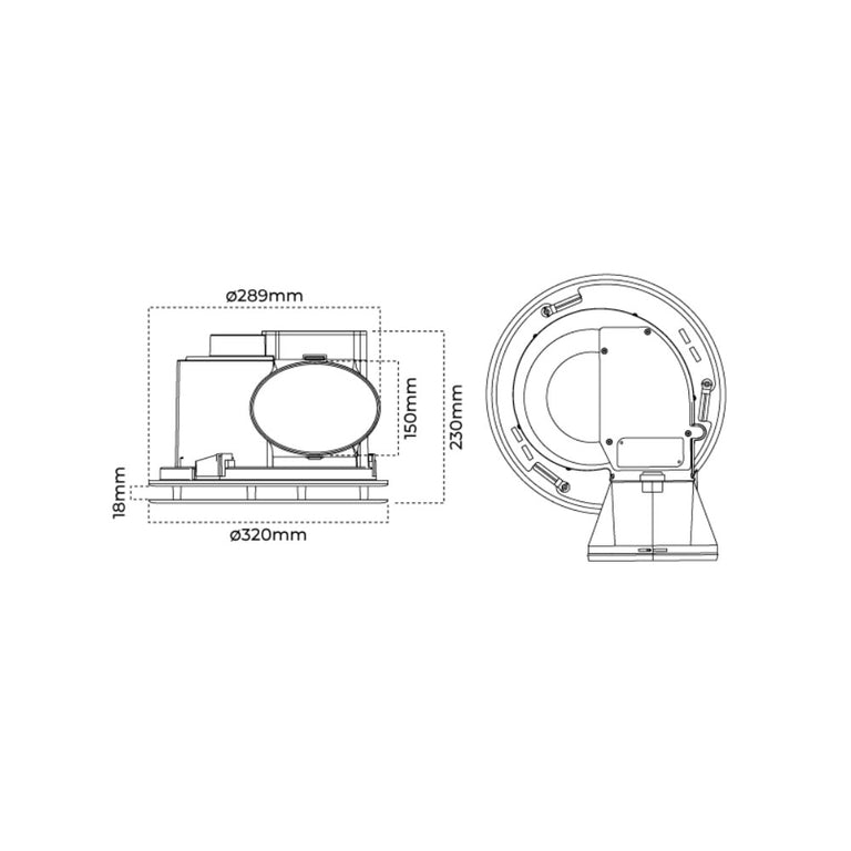 Gust 295mm Round Exhaust Fan White - GUST/295/WH/RD