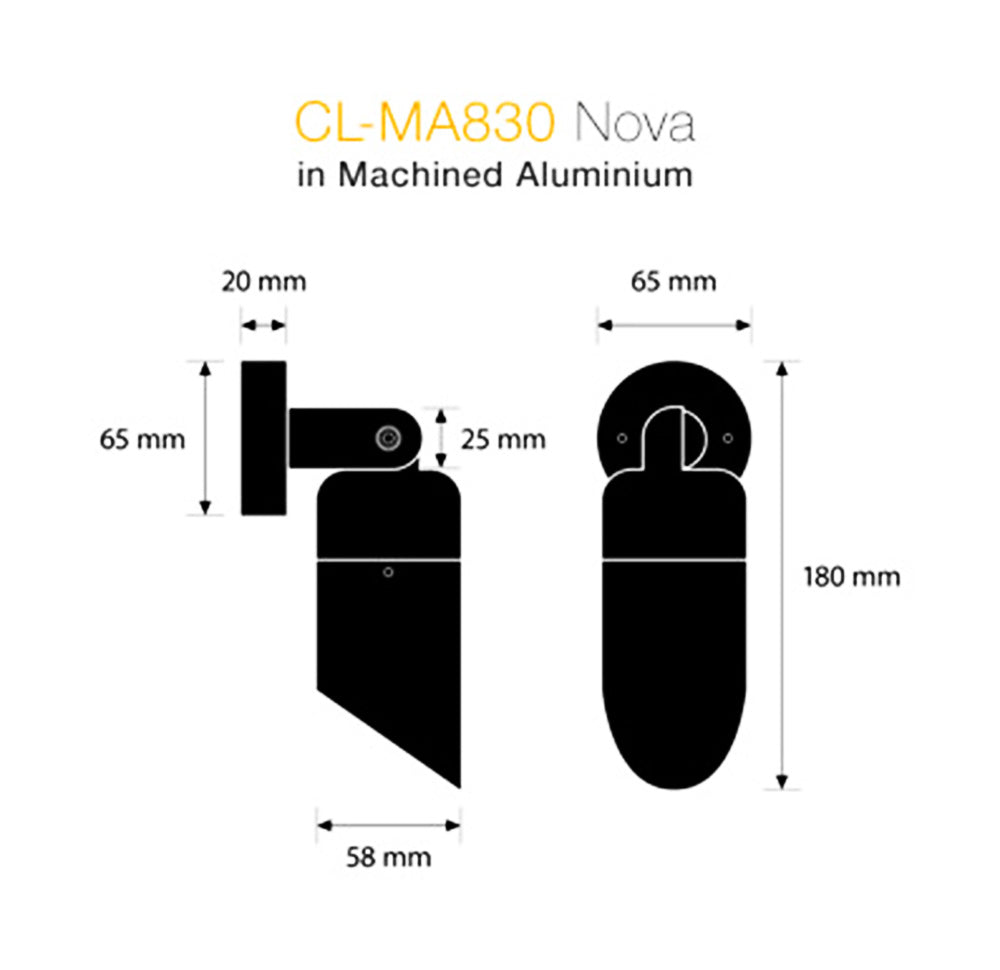 Nova Spotlight Solid Aluminium - CL-MA830
