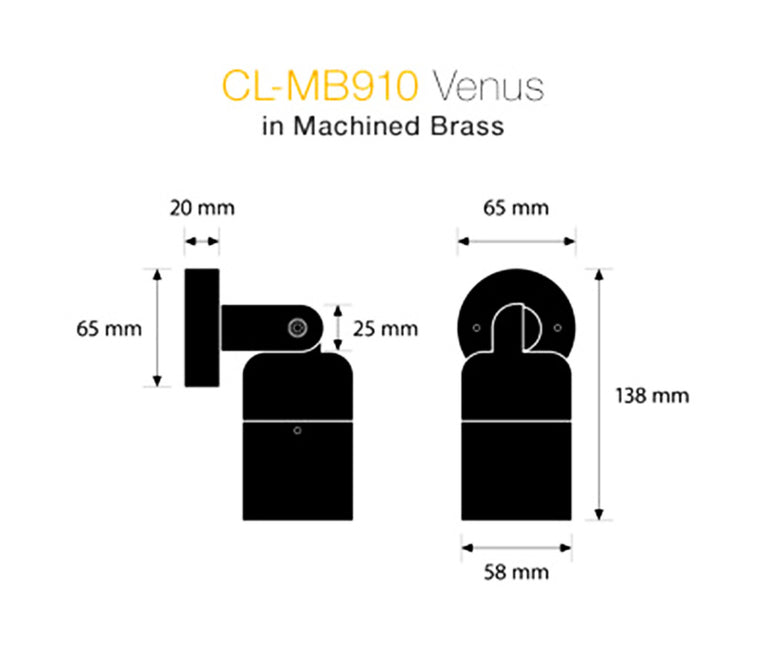 Venus Spotlight Solid Brass - CL-MB910