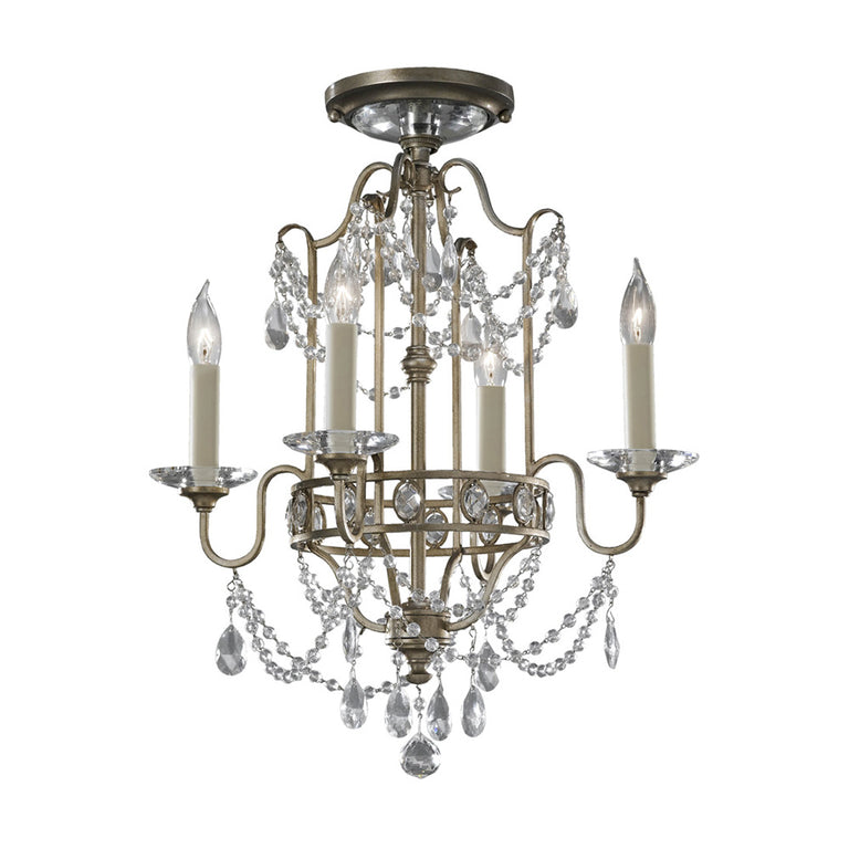 Gianna Duo Mount Chandelier Gilded Silver - FE-GIANNA4