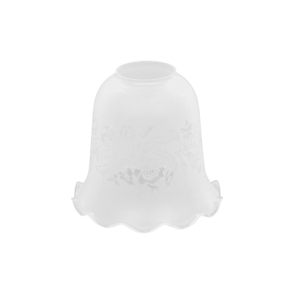 Acid Glass Shade With Botanical Pattern