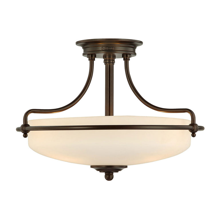 Griffin 3 Light Semi Flush Light Palladian Bronze - QZ/GRIFFIN/SFS PN