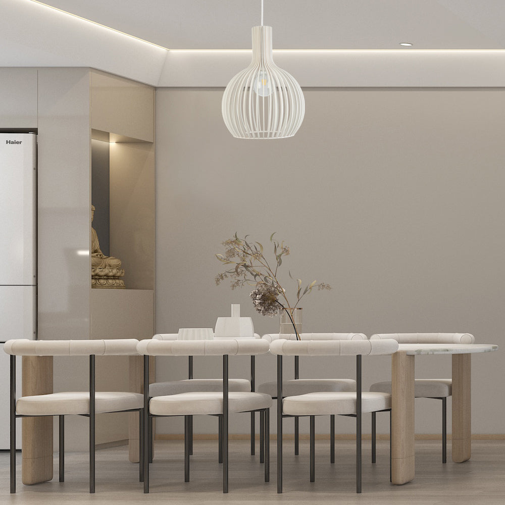 Guarin 1 Light Pendant Medium White - GUARIN-35 WHITE
