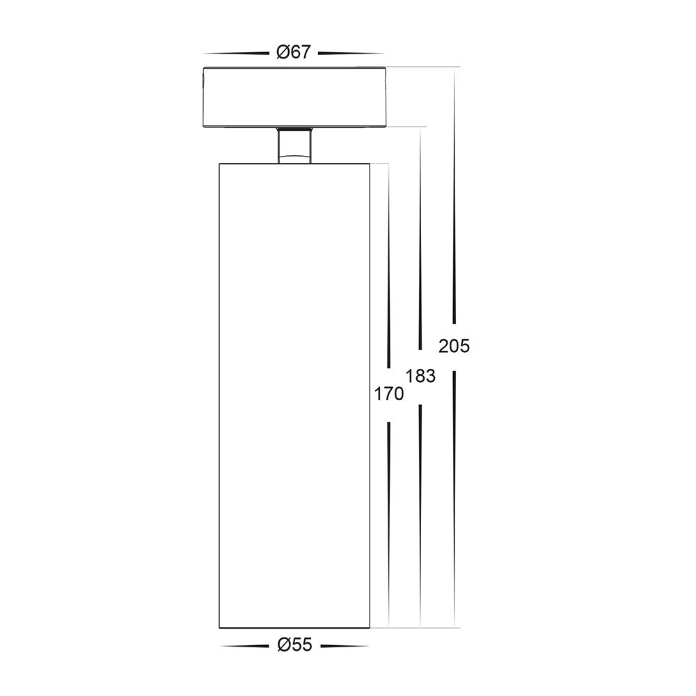 Alpine 15W LED Triac Dimmable Surface Mounted Spotlight Matt Black / Quinto - HCP-1022212
