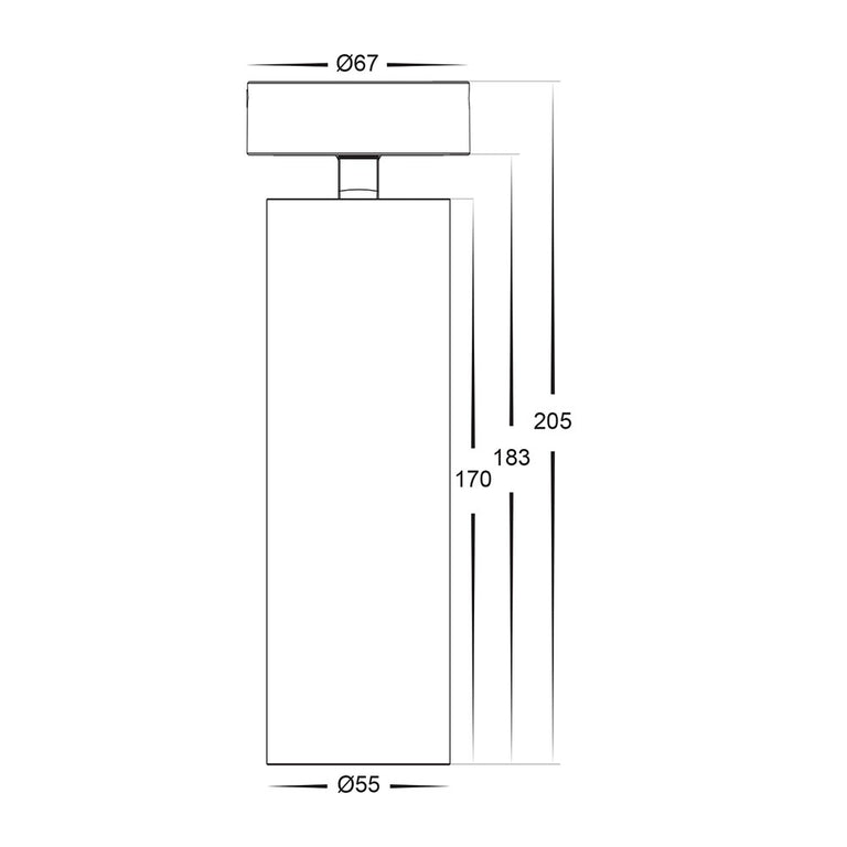 Alpine 15W LED Triac Dimmable Surface Mounted Spotlight Matt Black / Quinto - HCP-1022212