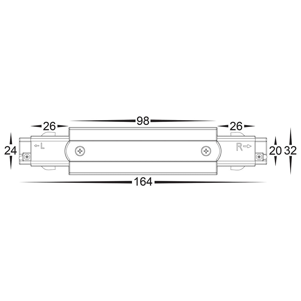 Astro Three Circuit Centre Feed Matt White - HCP-103300-CF