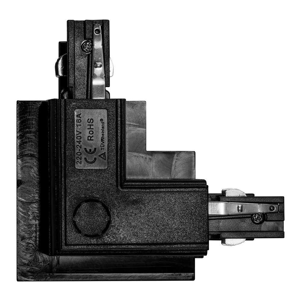 Astro Three Circuit Recessed Track L-Shape Connector Matt Black - HCP-102301-LSC