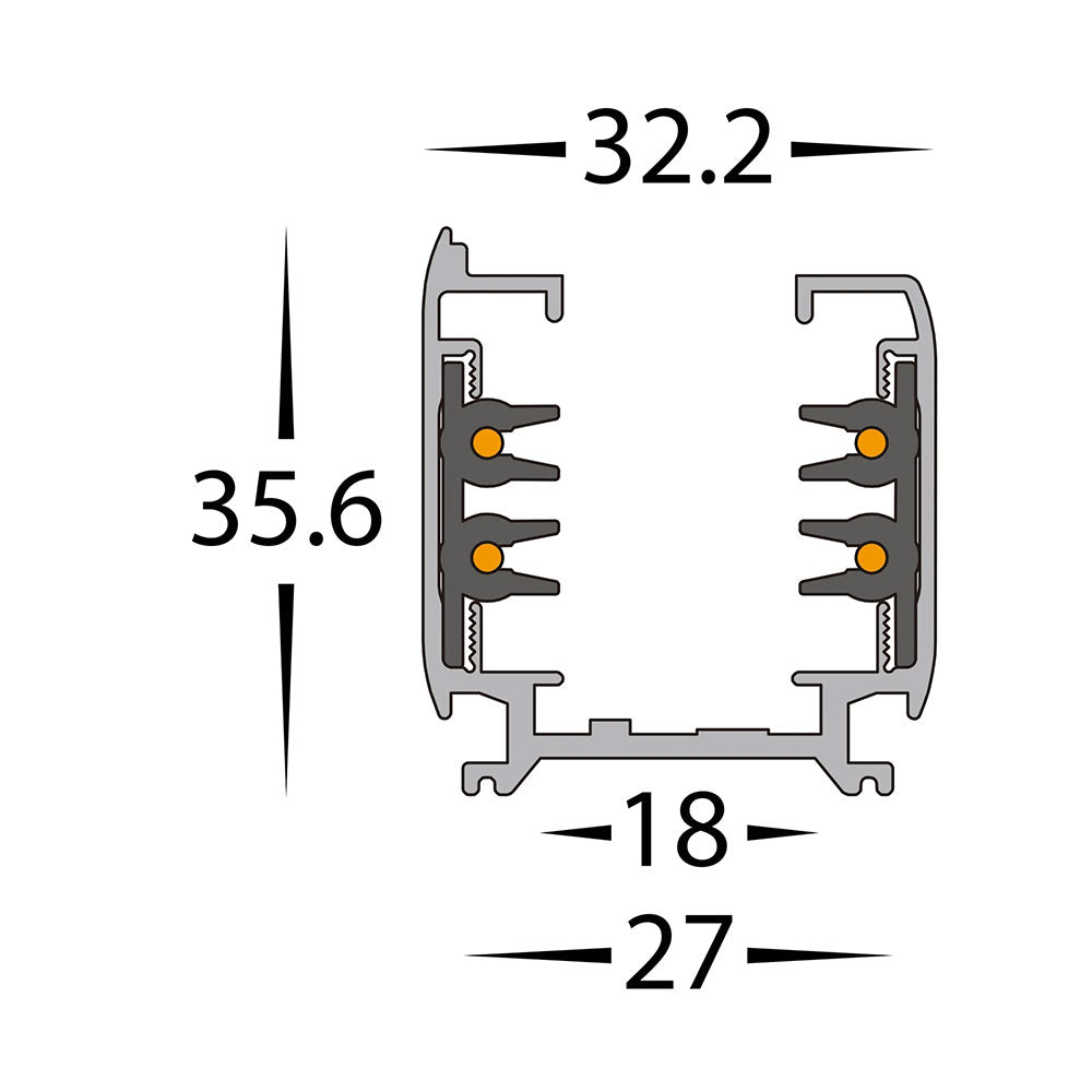 Astro Three Circuit 1 Meter Track Matt Black - HCP-102310