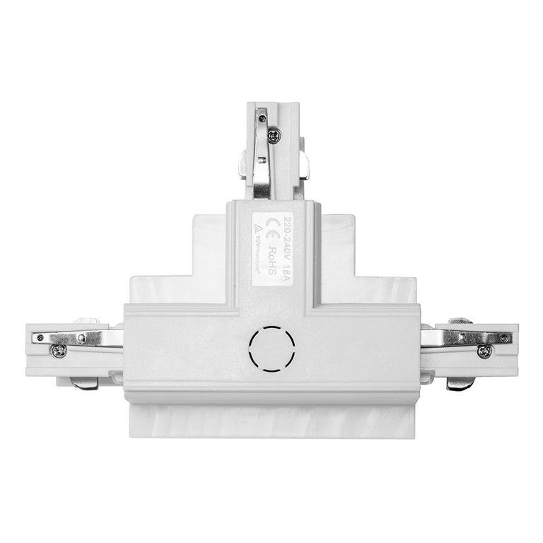 Astro Three Circuit Recessed Track T-Shape Connector Matt White - HCP-103301-TSC