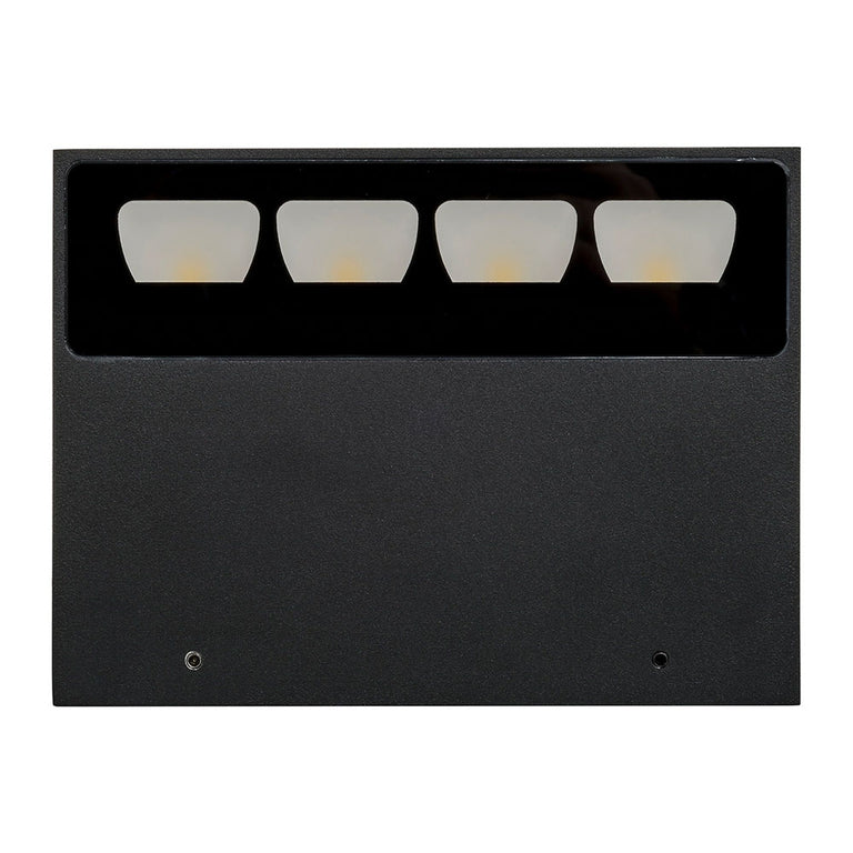 Valore 10W 240V LED Triac Dimmable Aluminium Wall Washer Matt Black / Tri-Colour - HCP-2321002