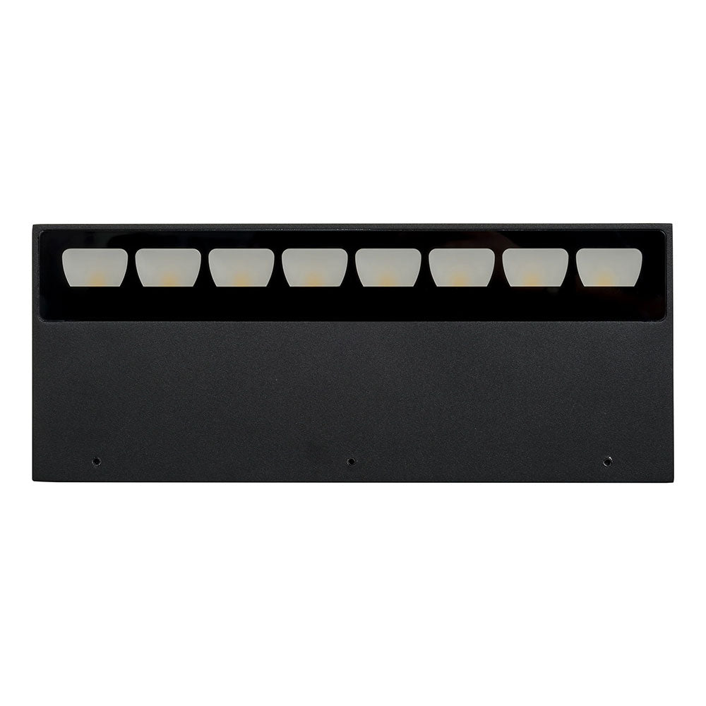 Valore 30W 240V LED Triac Dimmable Aluminium Wall Washer Matt Black / Tri-Colour - HCP-2323002