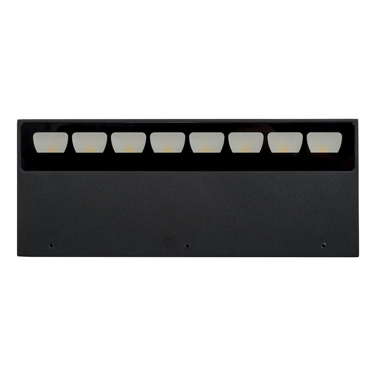 Valore 30W 240V LED Triac Dimmable Aluminium Wall Washer Matt Black / Tri-Colour - HCP-2323002