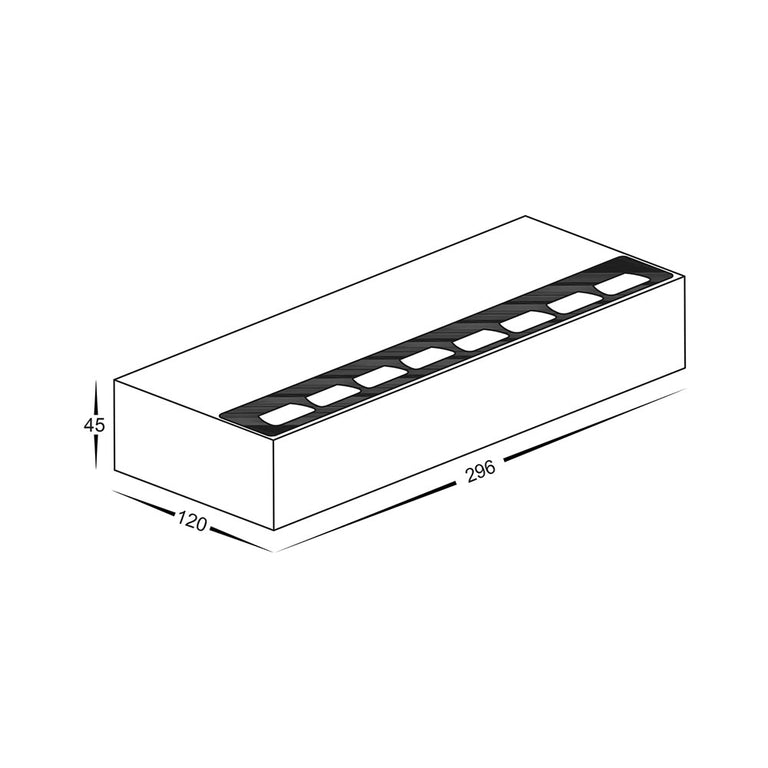 Valore 30W 240V LED Triac Dimmable Aluminium Wall Washer Matt White / Tri-Colour - HCP-2333002