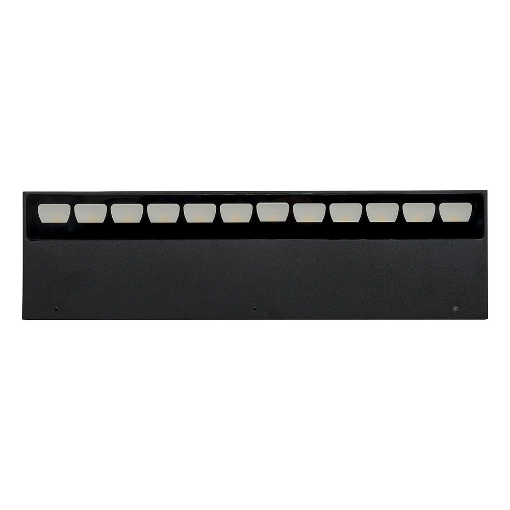 Valore 40W 240V LED Triac Dimmable Aluminium Wall Washer Matt Black / Tri-Colour - HCP-2324002