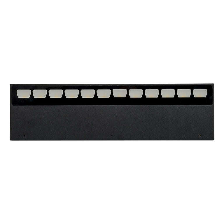 Valore 40W 240V LED Triac Dimmable Aluminium Wall Washer Matt Black / Tri-Colour - HCP-2324002