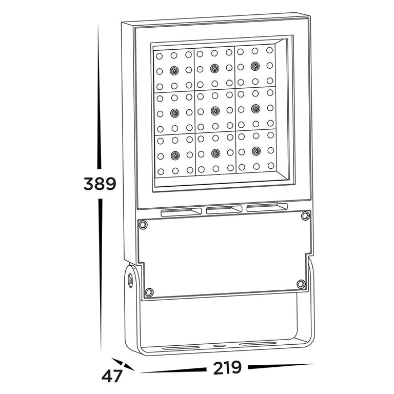 Avant 50W LED Floodlight Black / Warm White - HCP-2820503