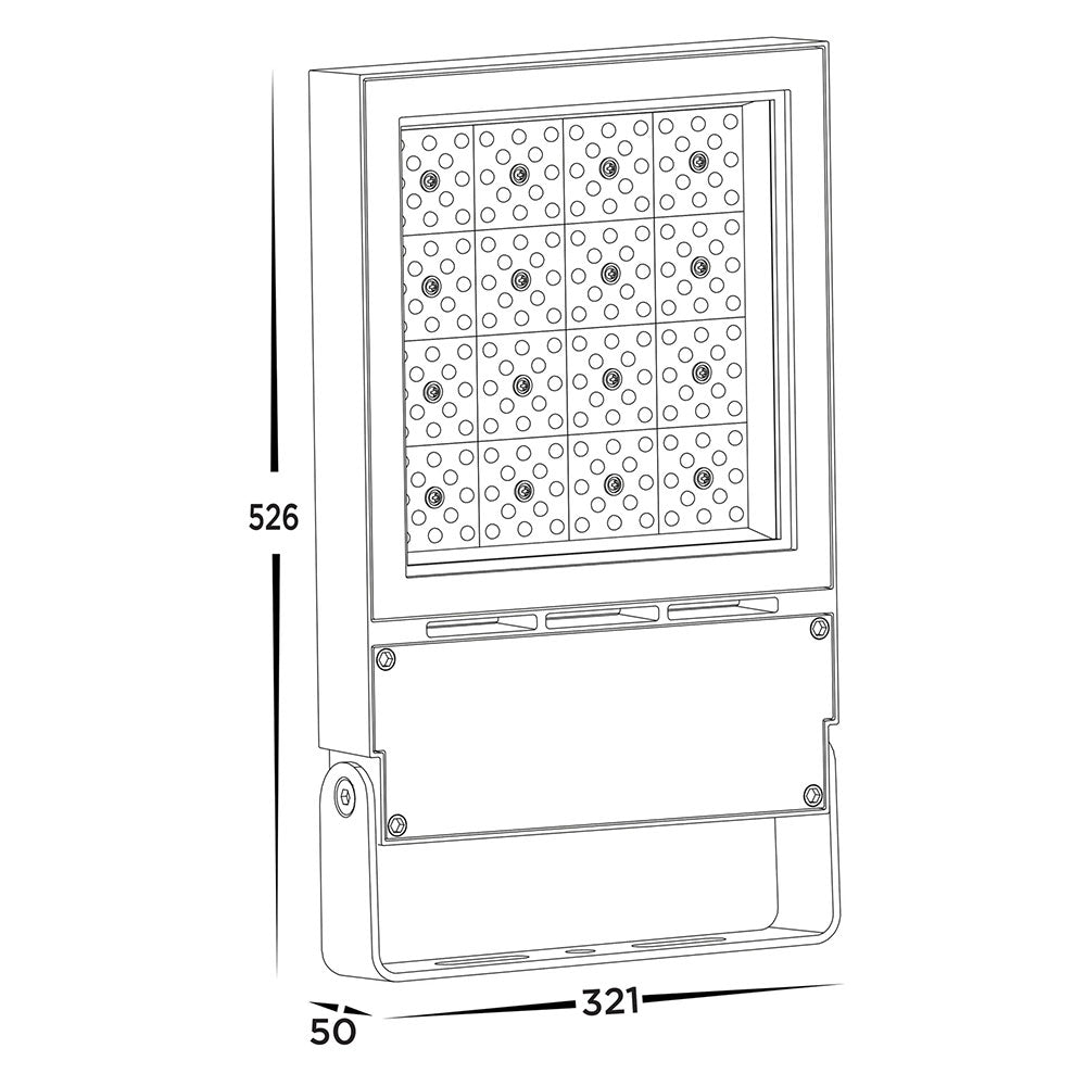Avant 200W LED Floodlight Black / Warm White - HCP-2822003
