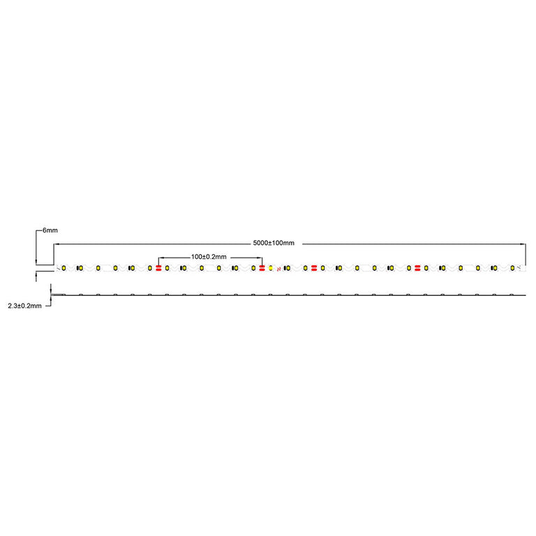 Deron 14.4W 24V DC 60LED IP54 Bendable Dimmable LED Strip Light Daylight - HCP-3251145