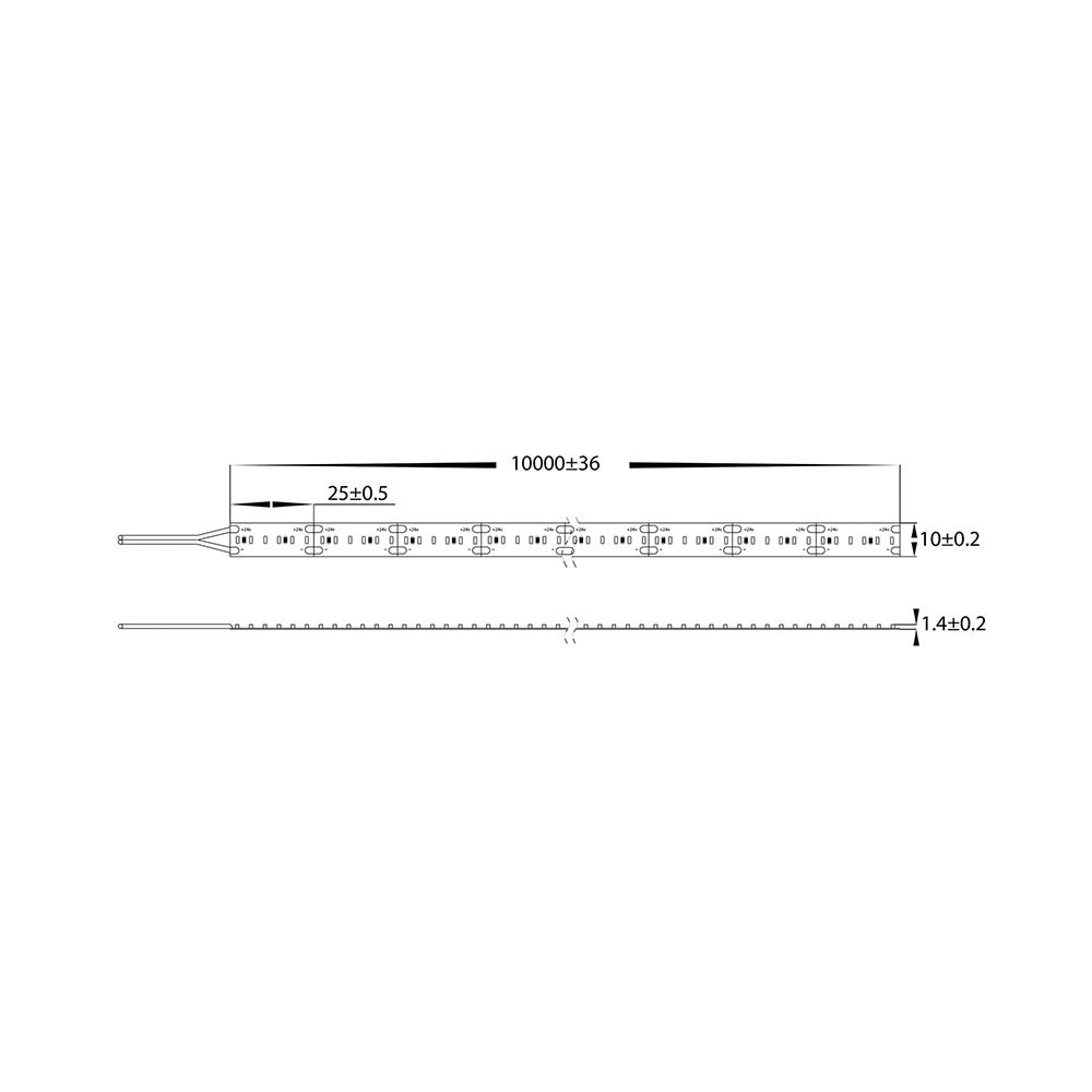Deron 4.8W 24V DC 240LED IP20 Long Run Dimmable LED Strip Light Daylight - HCP-3325485