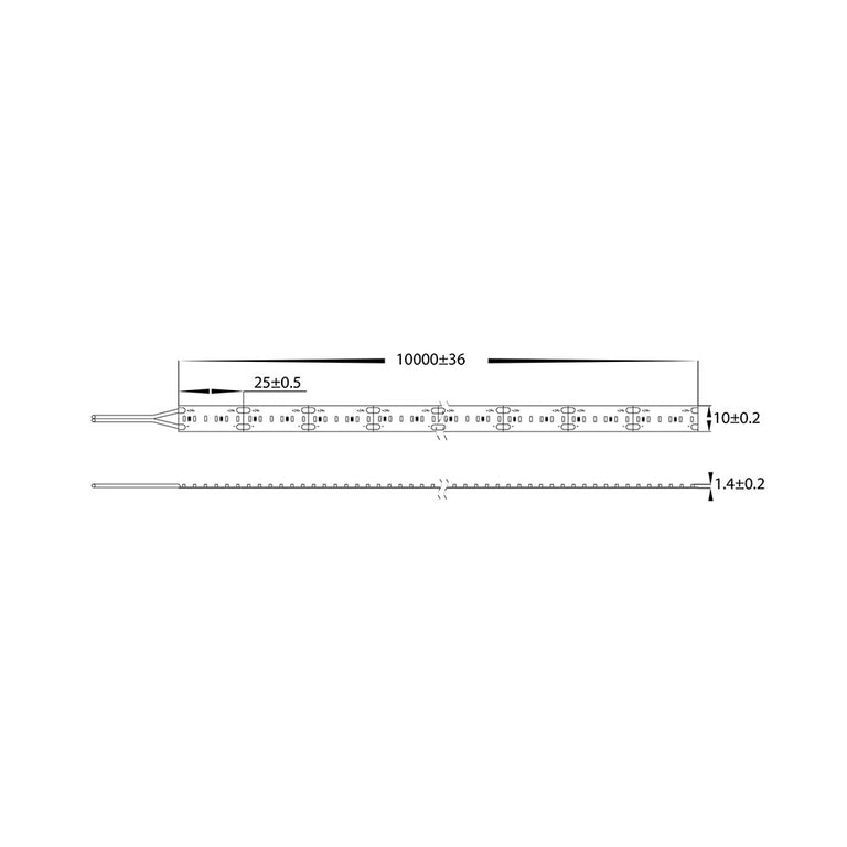 Deron 4.8W 24V DC 240LED IP20 Long Run Dimmable LED Strip Light Daylight - HCP-3325485