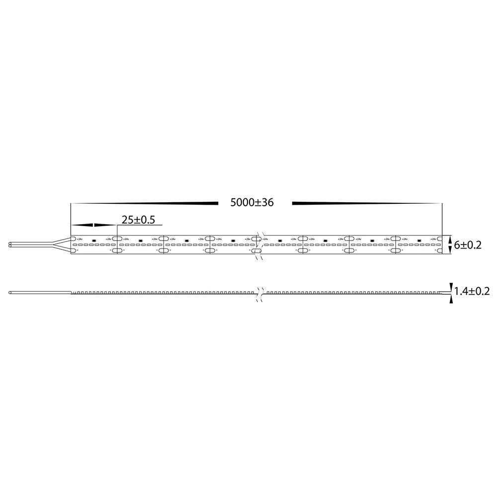 Deron 19.2W 24V DC 320LED IP20 Dimmable LED Strip Light Warm White - HCP-3326192