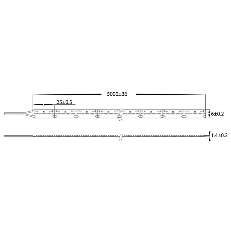 Deron 19.2W 24V DC 320LED IP20 Dimmable LED Strip Light Warm White - HCP-3326193