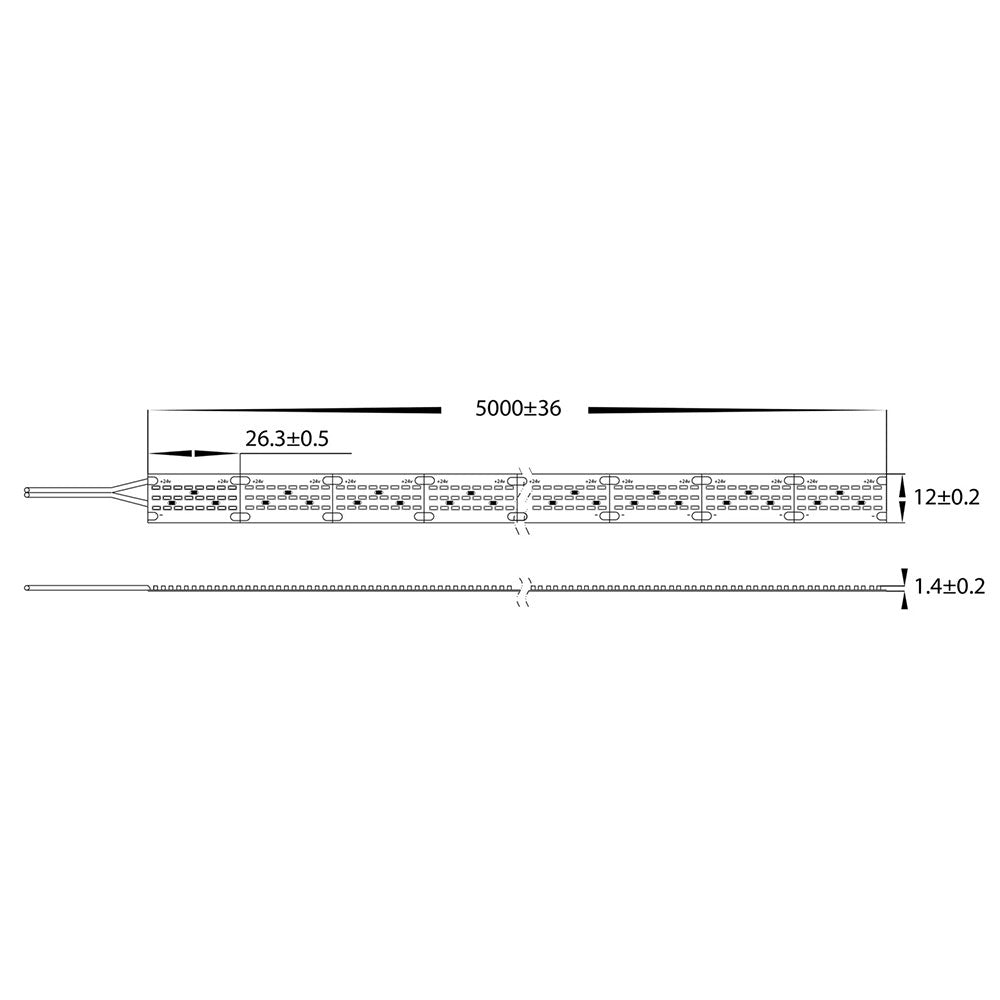 Deron 28.8W 24V DC 912LED IP20 Dimmable LED Strip Light Warm White - HCP-3329282