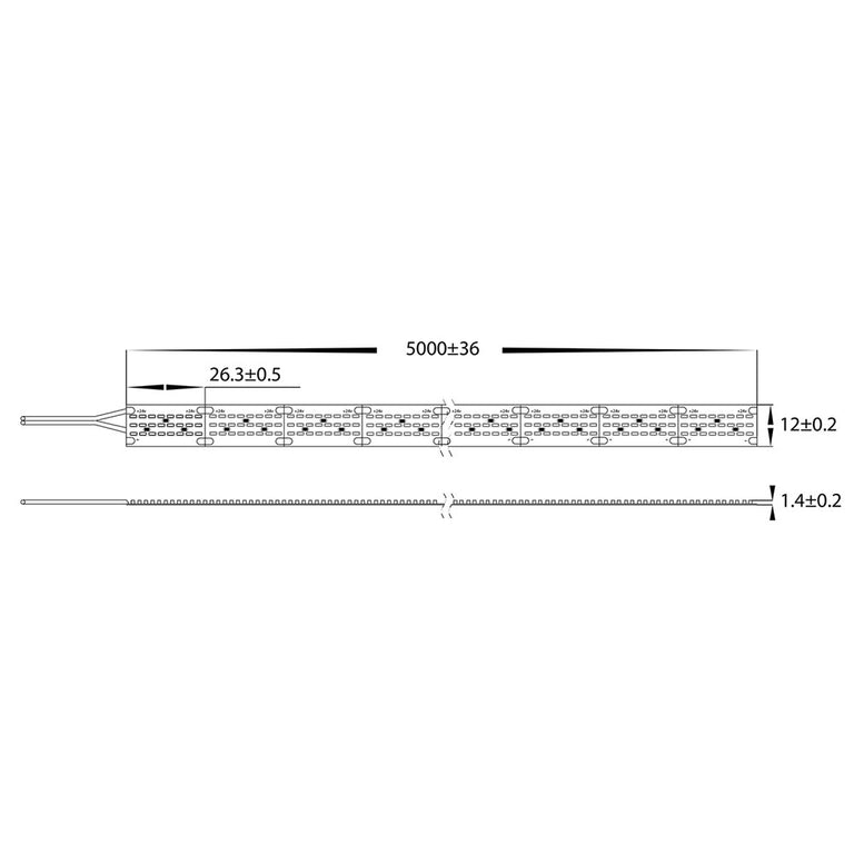 Deron 28.8W 24V DC 912LED IP20 Dimmable LED Strip Light Daylight - HCP-3329285