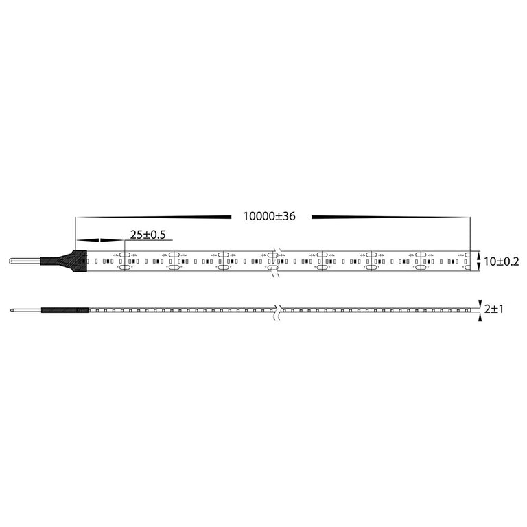 Deron 14.4W 24V DC 240LED IP54 Long Run Dimmable LED Strip Light Daylight - HCP-3355145