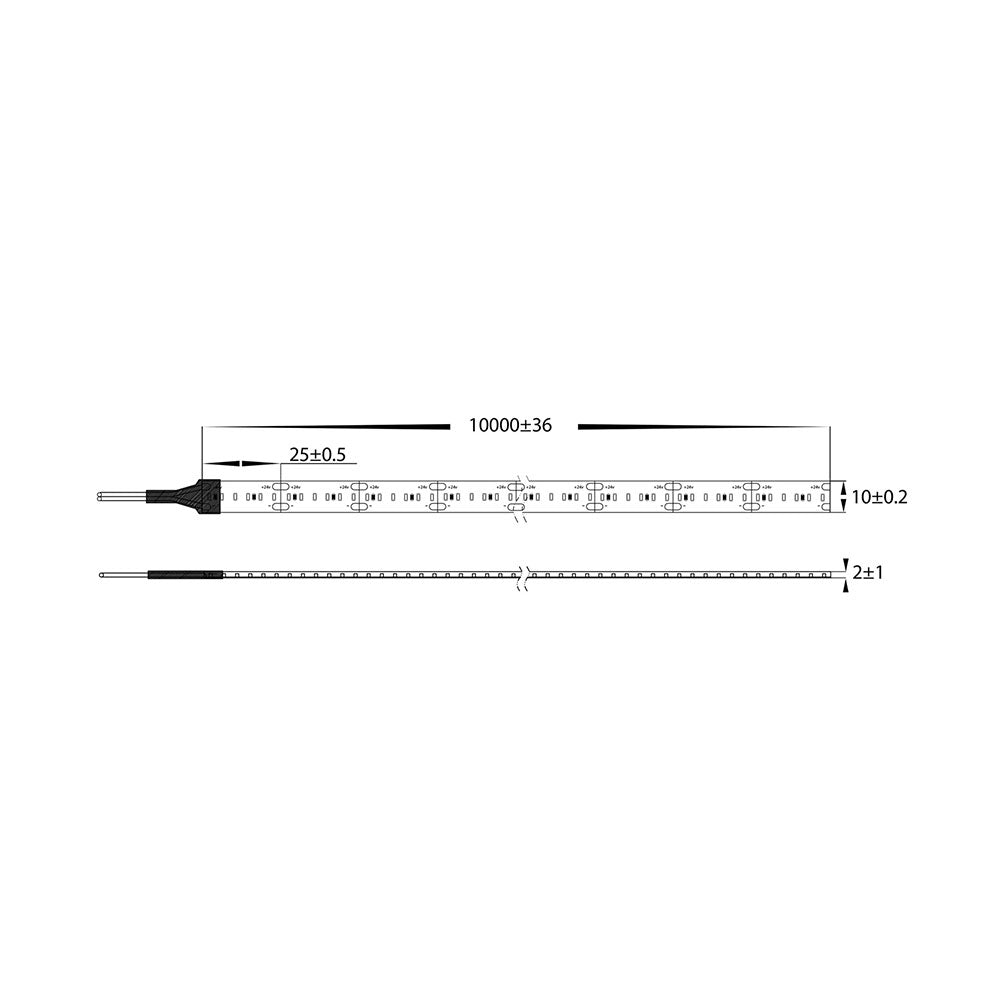 Deron 4.8W 24V DC 240LED IP54 Long Run Dimmable LED Strip Light Daylight - HCP-3355485