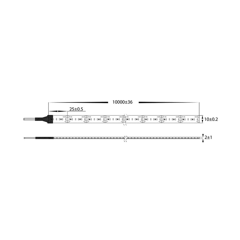 Deron 4.8W 24V DC 240LED IP54 Long Run Dimmable LED Strip Light Daylight - HCP-3355485