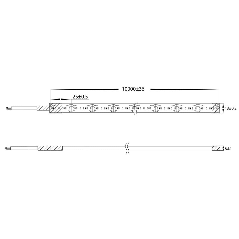Deron 19.2W 24V DC 240LED IP67 Dimmable LED Strip Light Warm White - HCP-3365193