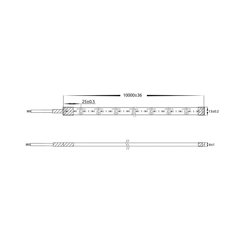 Deron 4.8W 24V DC 240LED IP67 Long Run Dimmable LED Strip Light Cool White - HCP-3365484