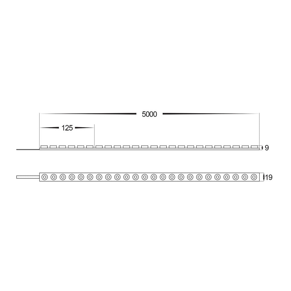 Deron 8W 24V DC 48LED IP67 Dimmable LED Wall Washer Strip Light RGB + 3000K - HCP-3564081