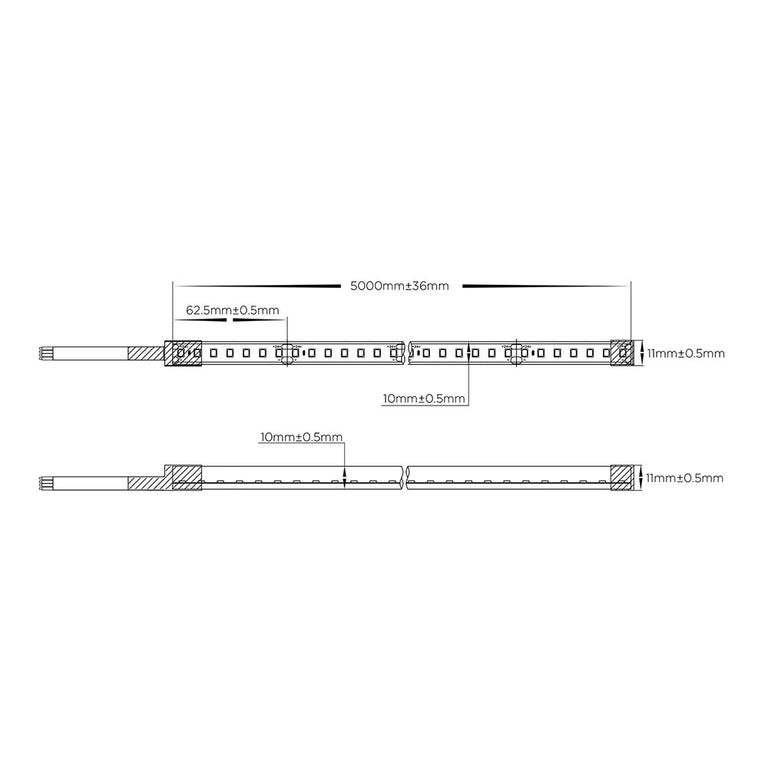 Deron 14.4W 24V DC 336LED IP67 Dimmable Square Haviflex Flexible Neon LED Strip RGB - HCP-3663140