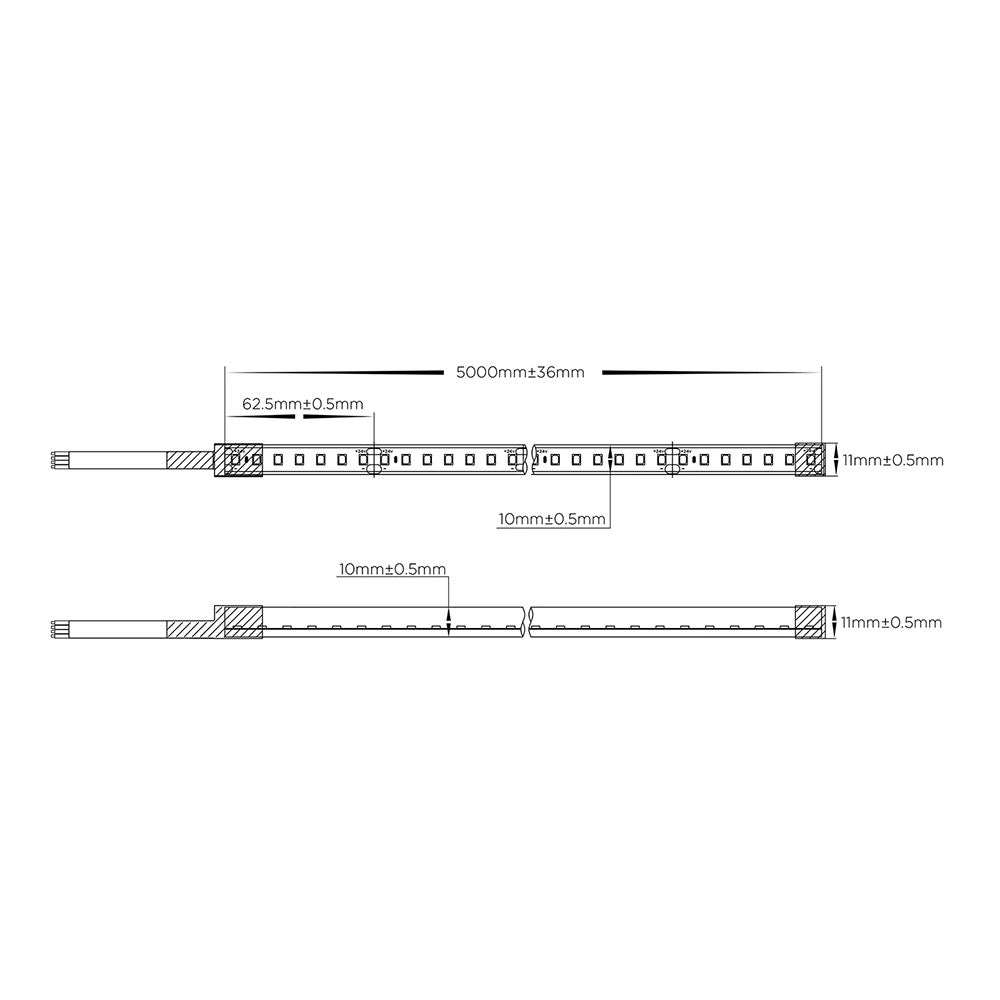 Deron 14.4W 24V DC 336LED IP67 Dimmable Haviflex Flexible Neon LED Strip RGB - HCP-3763140