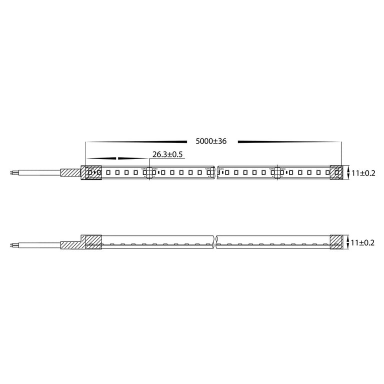 Deron 14.4W 24V DC 140LED IP67 Dimmable Haviflex Flexible Neon LED Strip Warm White - HCP-3763143