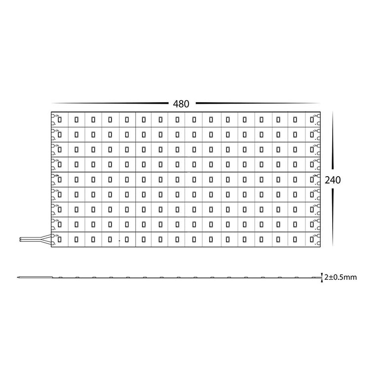 Deron 36W 24V DC 162LED IP20 Dimmable LED Sheets Warm White - HCP-3825363