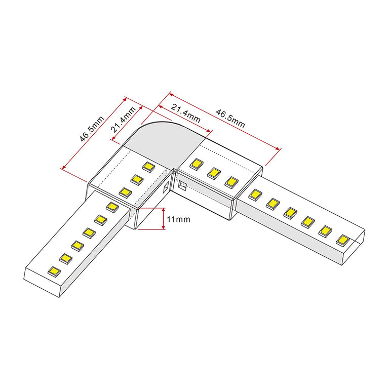 Furi L Joiner To Suit 240V LED Strip By Havit Commercial - HCP-3865-LJ