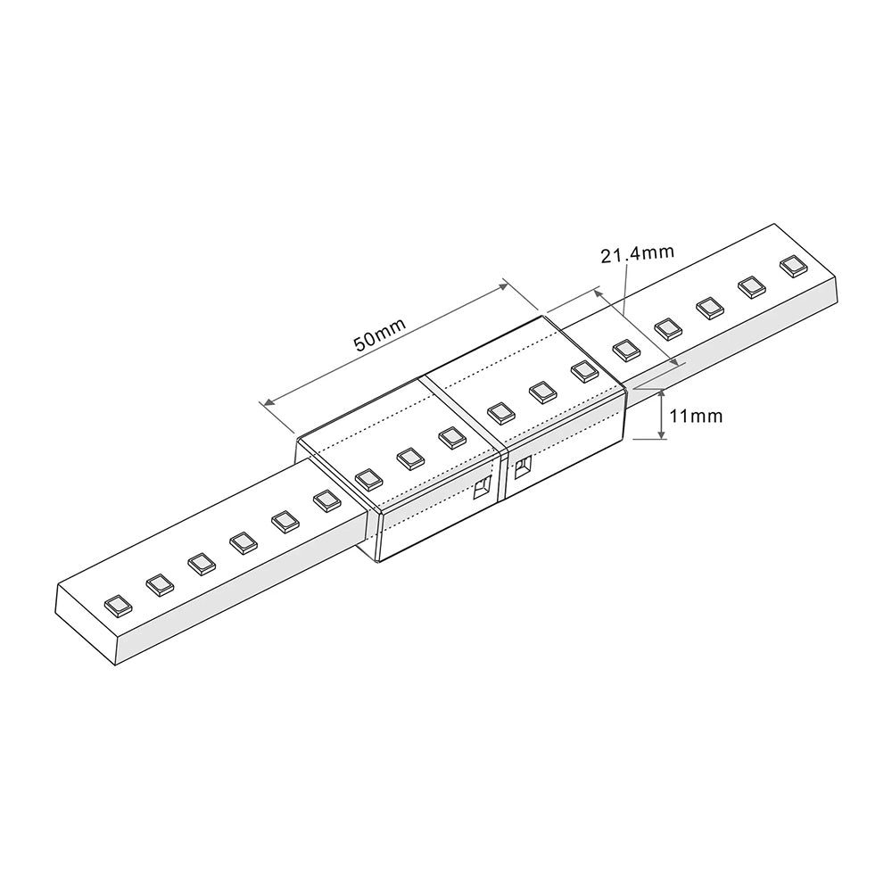 Furi Straight Joiner To Suit 240V LED Strip By Havit Commercial - HCP-3865-SJ