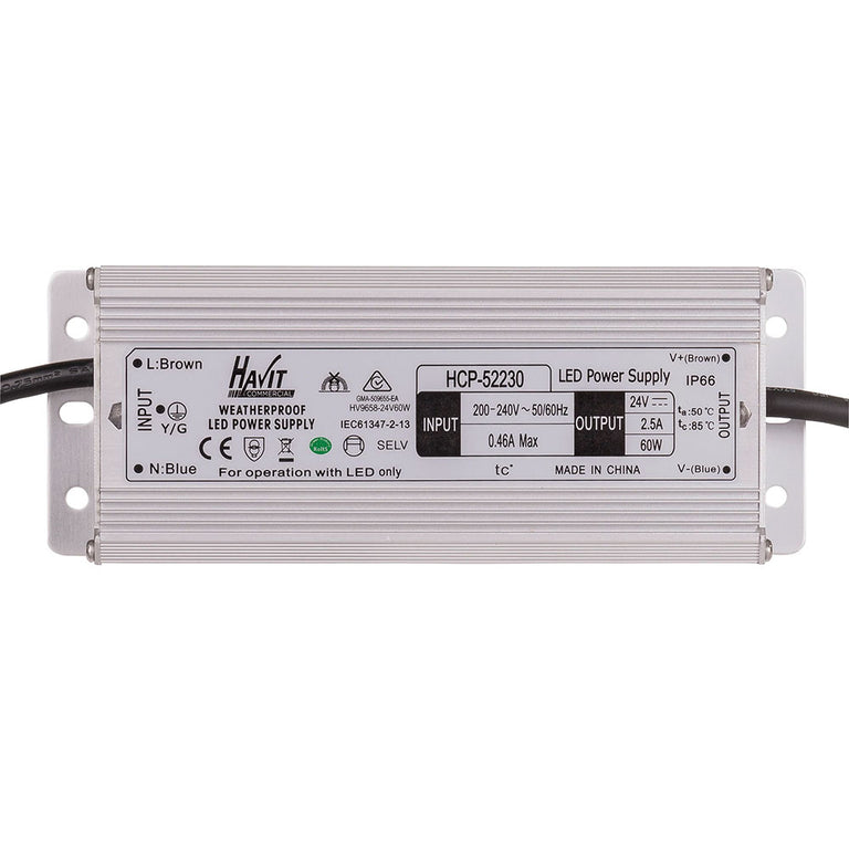 Weatherproof 24V DC 60W LED Driver - HCP-52230