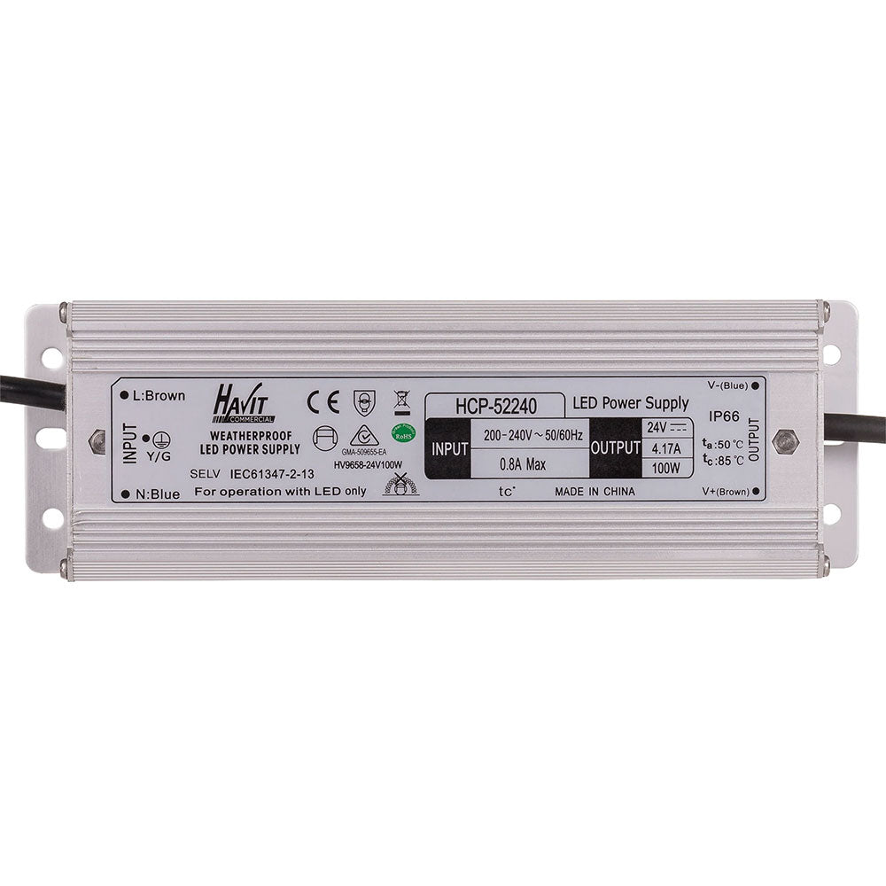 Weatherproof 24V DC 100W LED Driver - HCP-52240