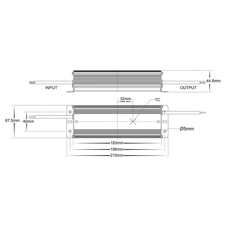 Weatherproof 24V DC 100W LED Driver - HCP-52240
