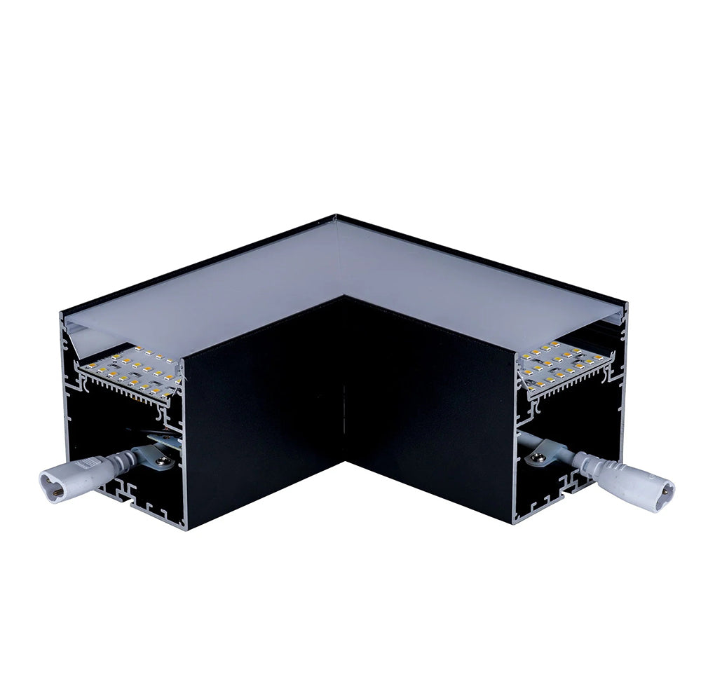 Proline 12W Triac Dimmable L-Shape Connector Matt Black / Tri-Colour - HCP-602002-L