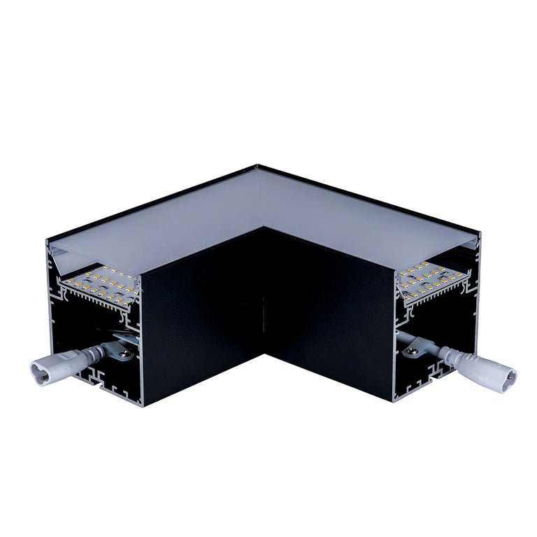 Proline 12W Triac Dimmable L-Shape Connector Matt Black / Tri-Colour - HCP-602002-L
