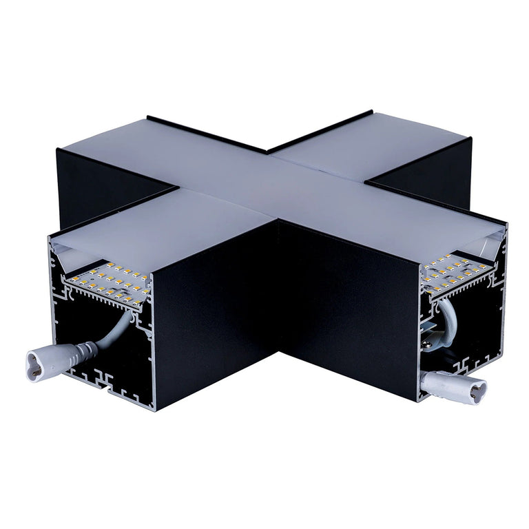 Proline 20W Dali Dimmable X-Shape Connector Matt Black / Tri-Colour - HCP-602004-X