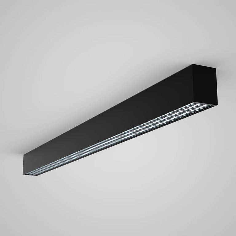 Proline 1000mm 30W LED Triac Dimmable Extension or Surface Mount With Crate Diffuser Matt Black / Tri-Colour - HCP-60252712