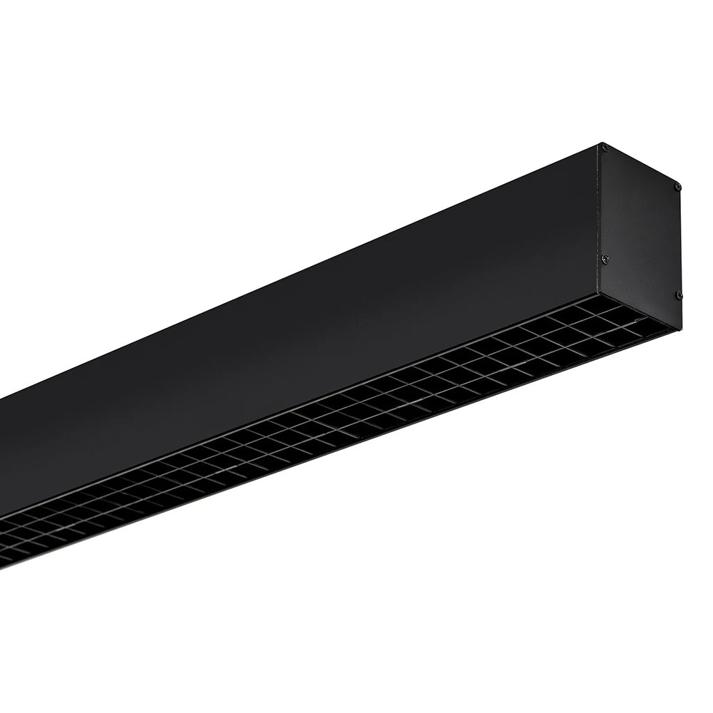 Proline 1000mm 30W LED Triac Dimmable Extension or Surface Mount With Crate Diffuser Matt Black / Tri-Colour - HCP-60252712
