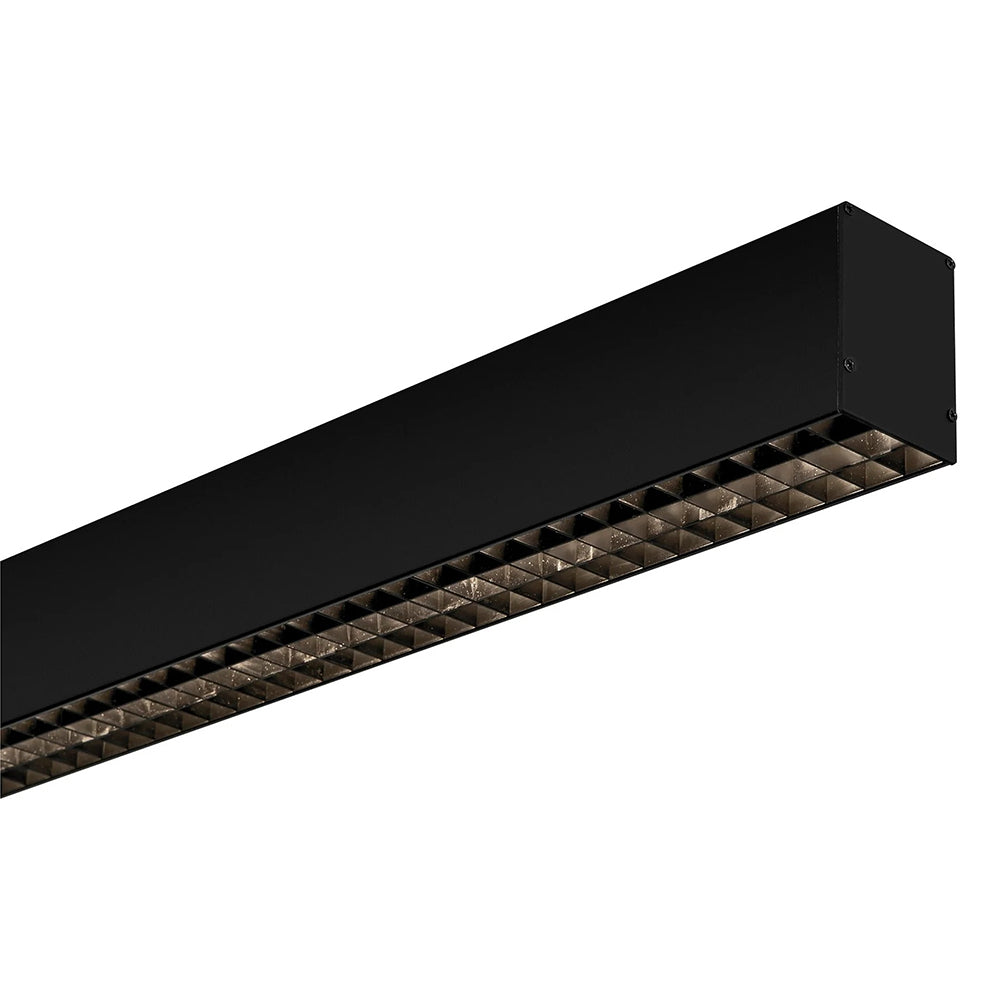 Proline 1000mm 30W LED Triac Dimmable Extension or Surface Mount With Crate Diffuser Matt Black / Tri-Colour - HCP-60252712