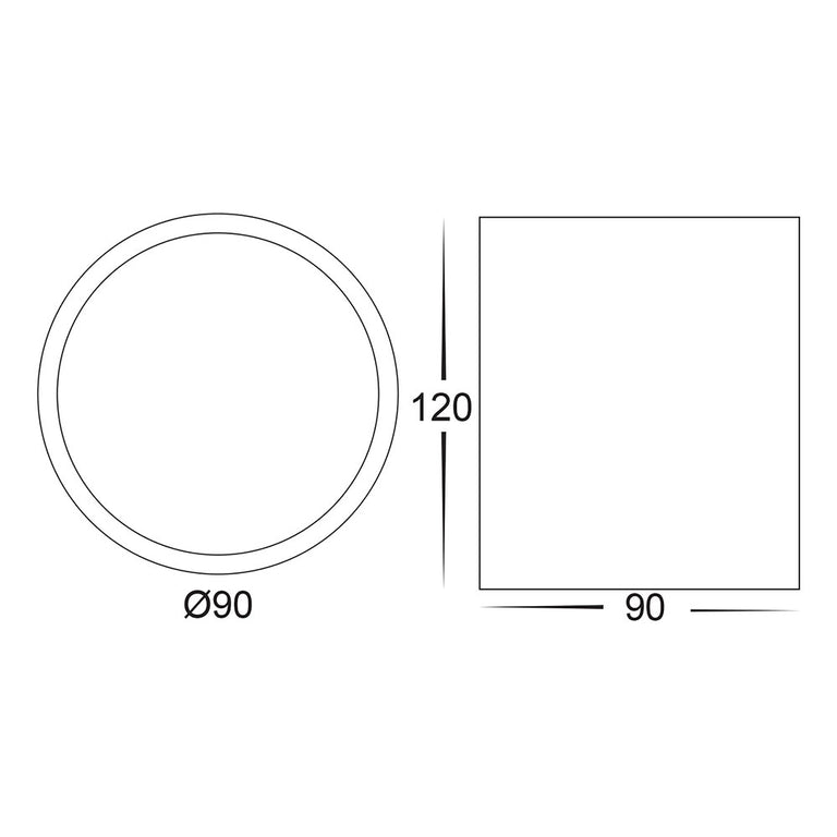 Nella 12W Round Tilt Surface Mounted Dali Dimmable LED Downlight Black / Tri-Colour - HCP-8021204
